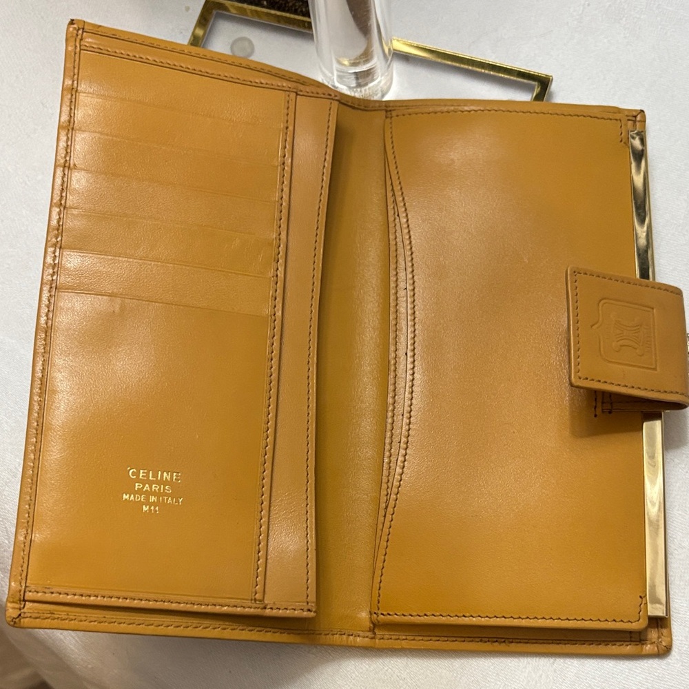 Celine Brown and Tan Monogram Wallet - Picture 5 of 12